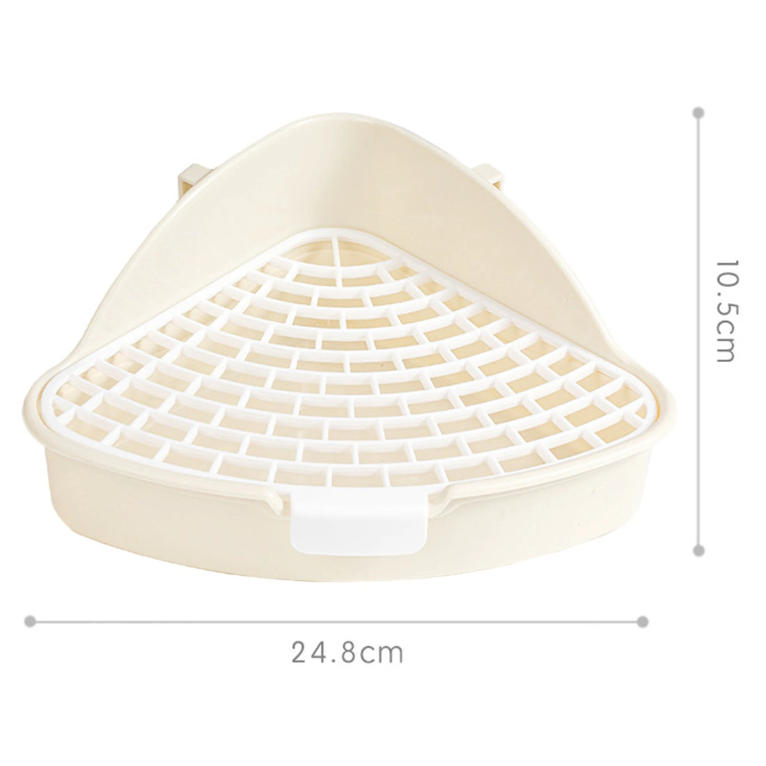 Bunny Corner Potty Trainer Tray for rabbits, ferrets, hamsters, and guinea pigs from Burrowly small pet supplies.