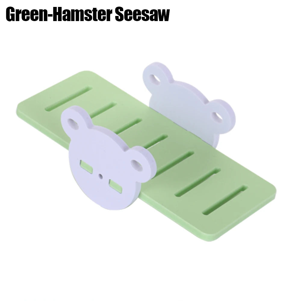 1 Pieces Hamster Toys Set Include Wooden Hamster House Rainbow Bridge Cozy