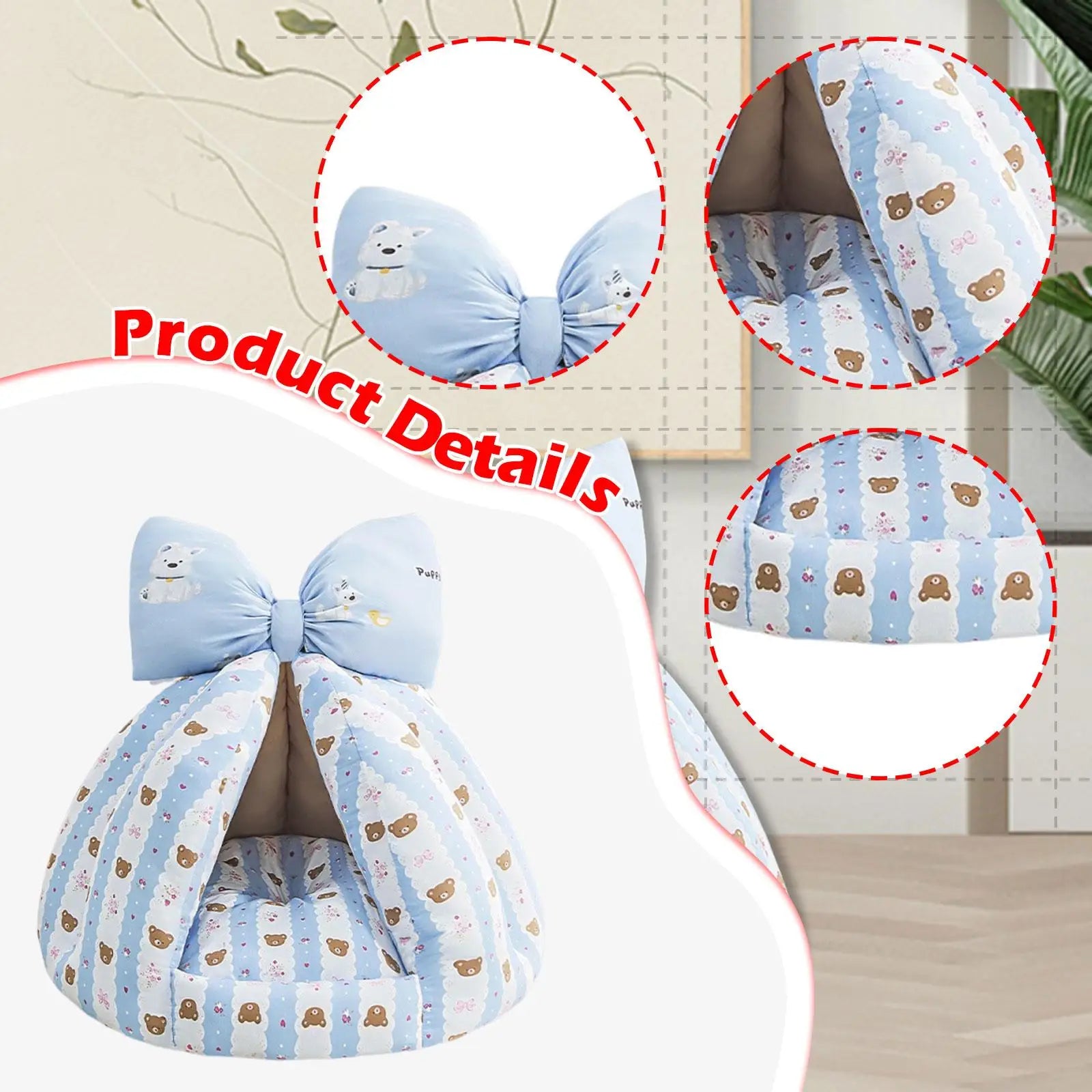 Hamster House Hideout Thickened Portable Hut Half Enclosed Cozy Comfortable Sleeping Nest for Guinea Pigs Gerbil Sugar Glider