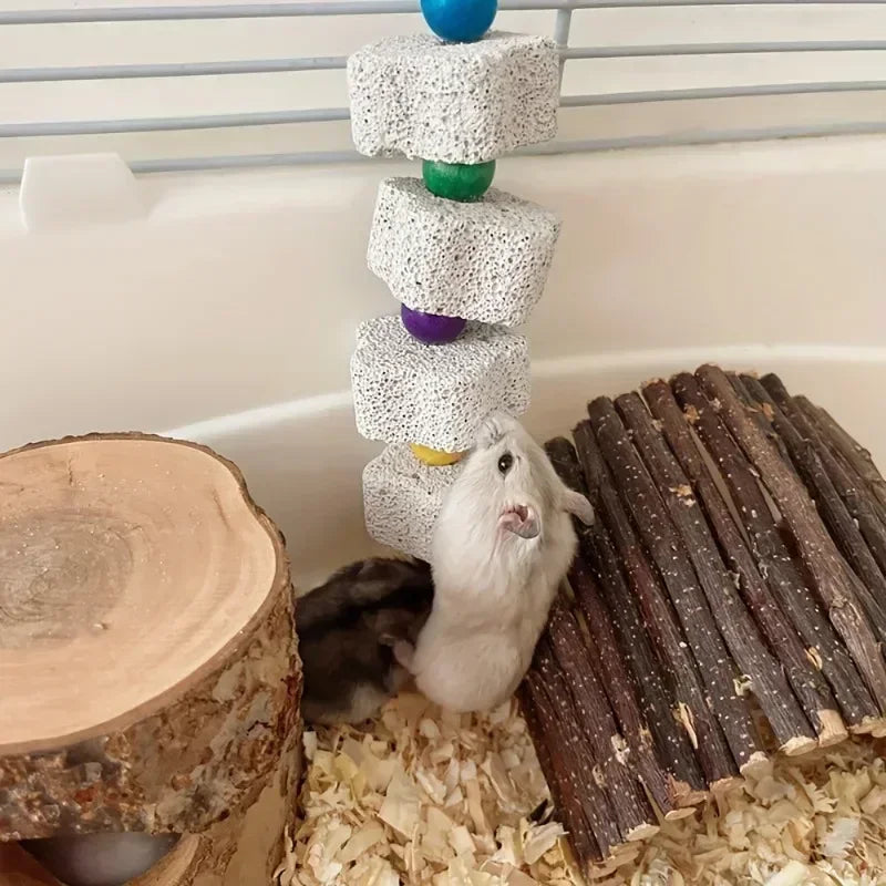Lava Rock Chew Toy for Chinchillas for chinchillas, rabbits, guinea pigs, and rats from Burrowly small pet supplies.