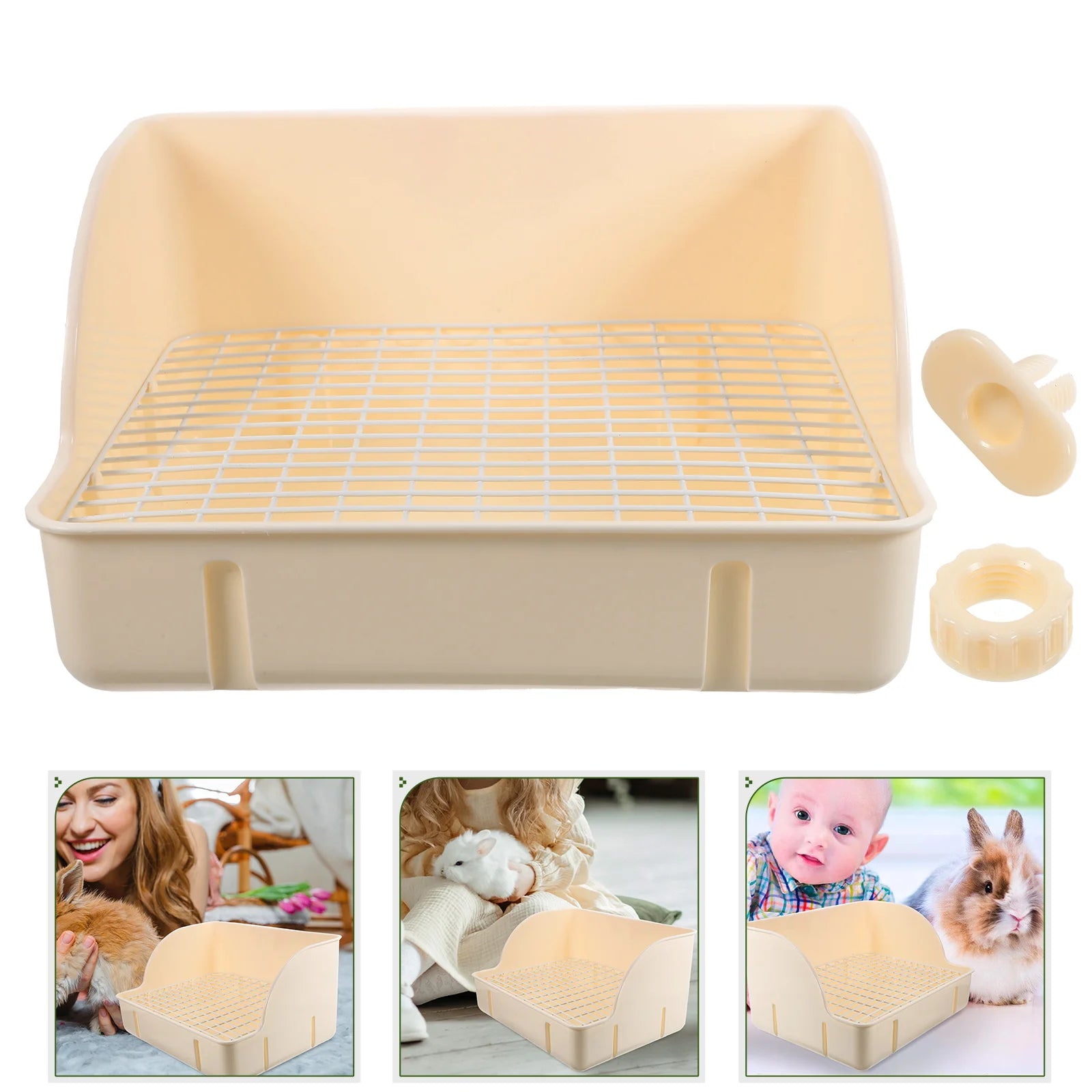 Large Size Rabbit Litter Box Cage Toilet for Bunny Hamster Trainer Potty