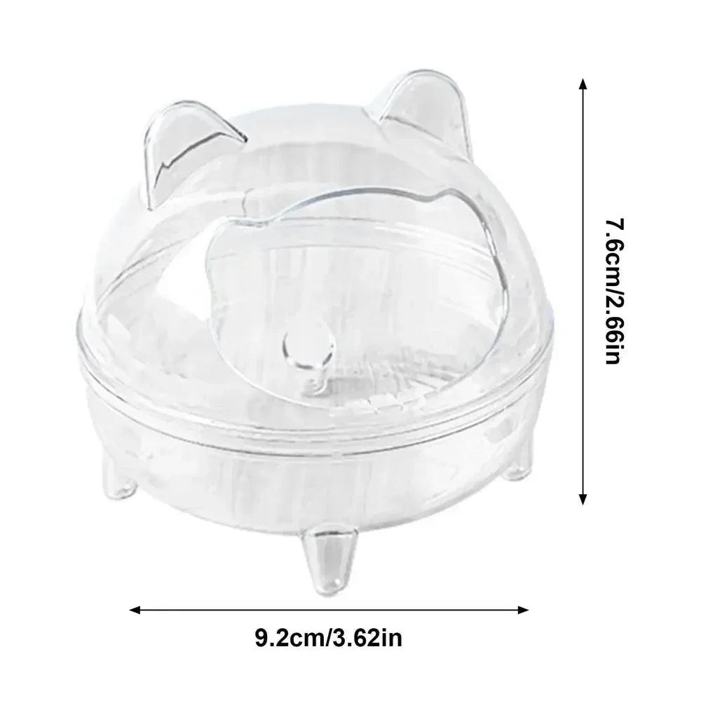 Anti-Spill Hamster Toilet and Sand Bath House for hamsters, gerbils, mice, and chinchillas from Burrowly small pet supplies.