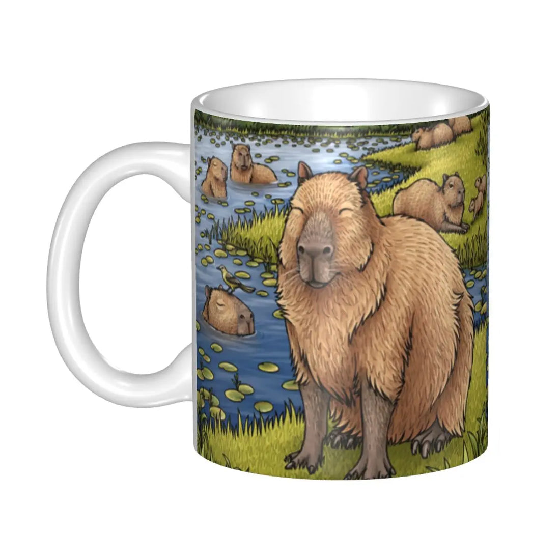 Custom DIY Capybara Giant Cavy Rodent Gamer Gaming Ceramic Mugs Customized Coffee Cup Creative Present