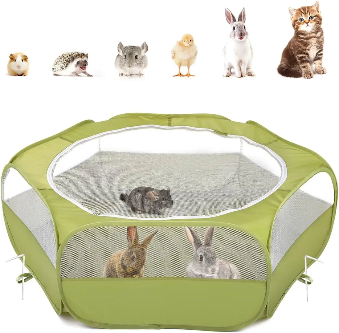 Waterproof Small Animal Playpen Tent Habitats & Travel for Small Pets for Burrowly habitats & travel and small pet care.