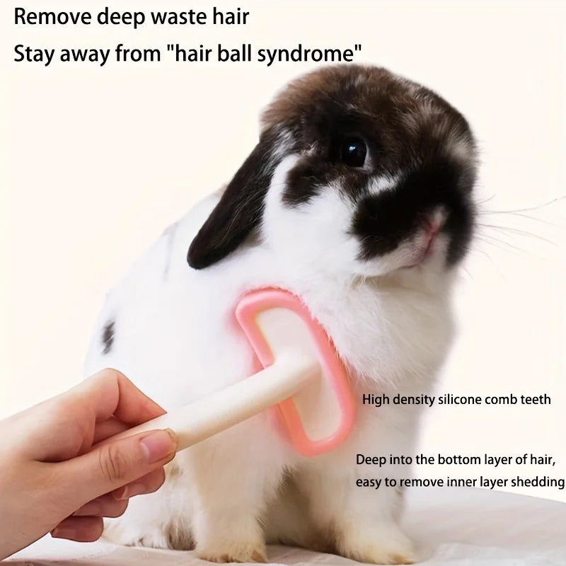 Rabbit Massage and Hair Removal Comb product image for Burrowly small pet care.