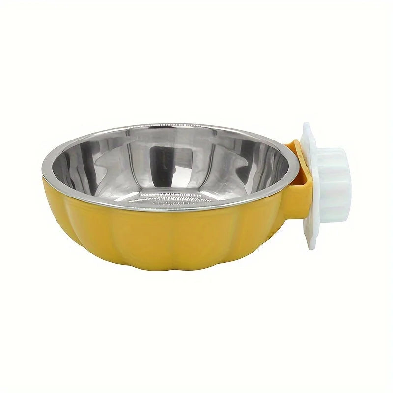 Pumpkin shaped small pet food and water bowl for Burrowly daily feeding.