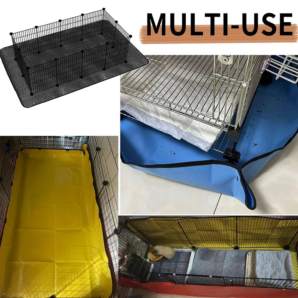 1 PC Waterproof Washable Reusable Rabbit Playpen Mat Tarp Base Cage Liner for Rabbits Guinea Pigs Ferrets Pet Bedding Cage Cover