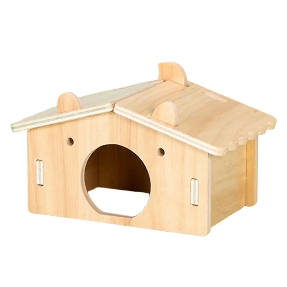 Hamster Wooden Small Villa Swing Seesaw Pet Climbing Play Hut Chews Toy Hamster Sleeping Nest Hide Out Quail Rutin Chicken Toy
