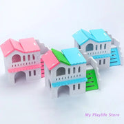 Hamster Wood House Hut Small Animal Rat Mouse Sleeping Nest Wooden Toy for Burrowly cozy hides and small pet care.