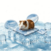 Hamster Ceramic Cooling Board Mat for Cage Ice Board Summer Cooling Supplies for Small Pets Hamster Cool Granite Stone 9 x 9 cm