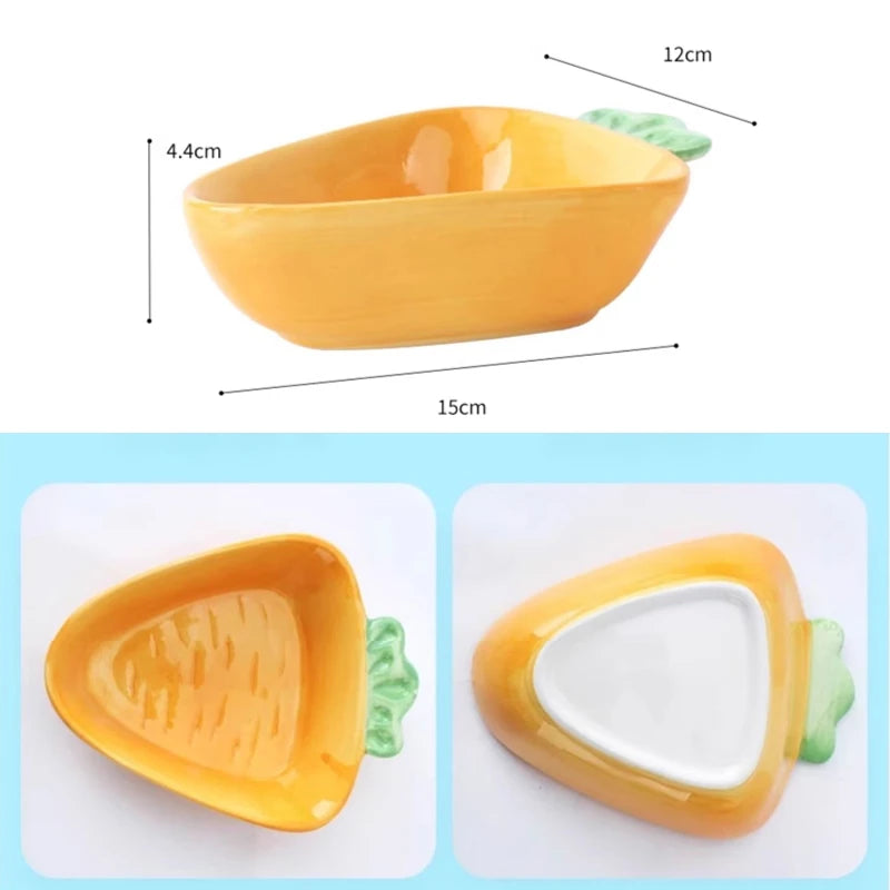 Hamster Feeding Bowl Colorful Heart Shape Ceramic Plate Food Water Bowl
