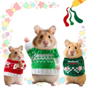 Party Supplies Cute Hamster Sweater Warm Chew Proof Small Pets Sweater Soft Knitted Sweater Christmas Decoration