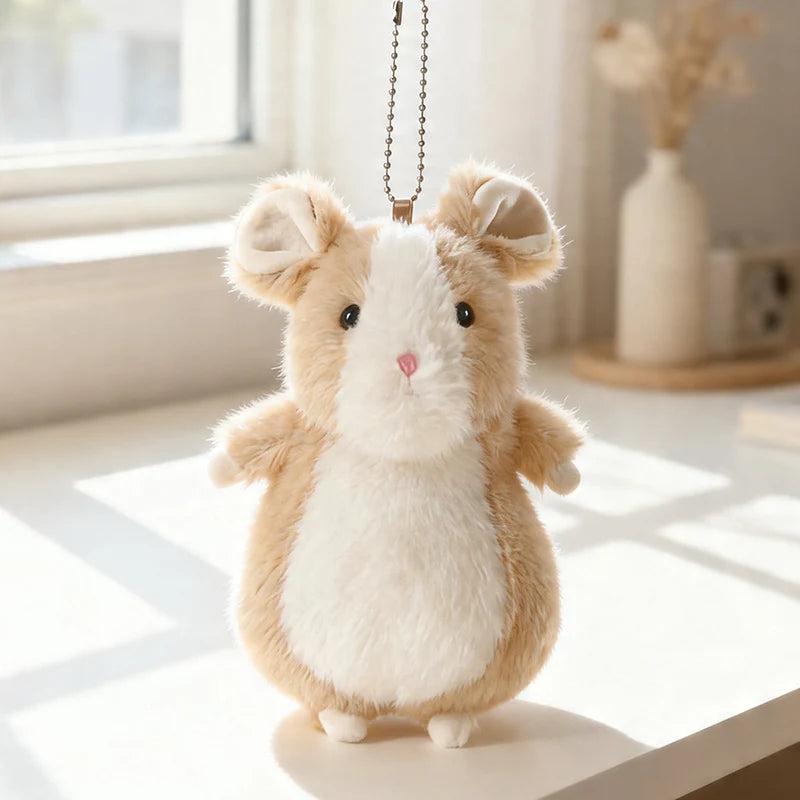 Cute White Baby Hamster Plush Toy Adorable Pet Degu Stuffed Animal Soft Doll Mouse Plushie For Girl Boy