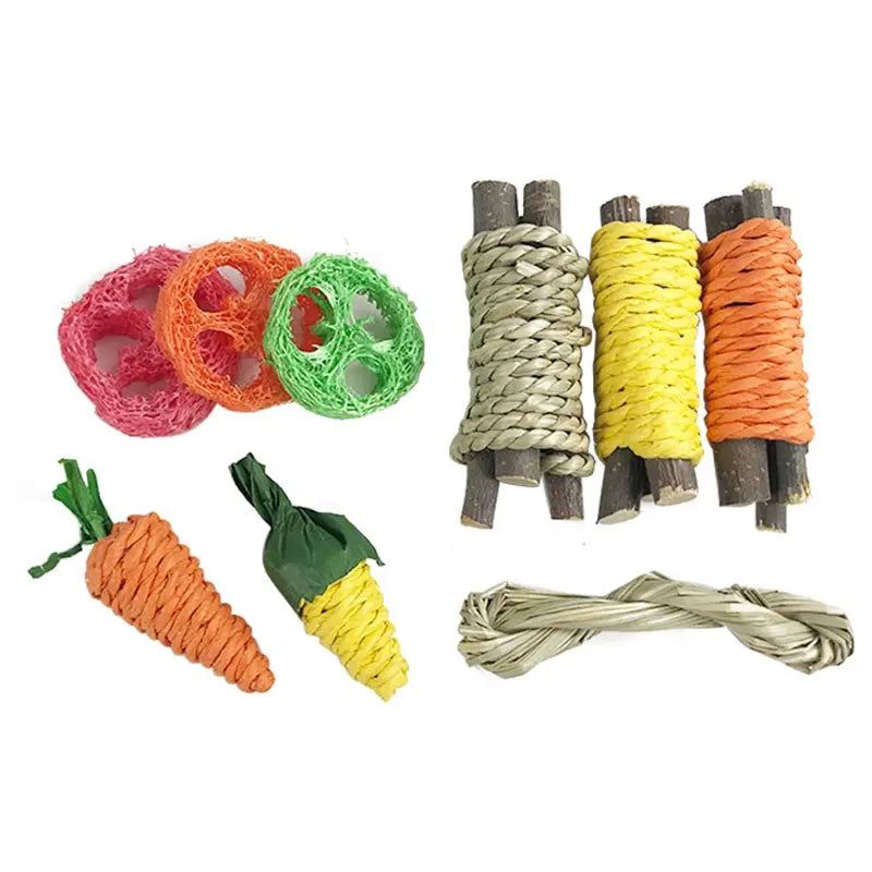 Wooden Snack Chew Toy for Rabbits and Hamsters for rabbits, hamsters, guinea pigs, and chinchillas from Burrowly small pet supplies.