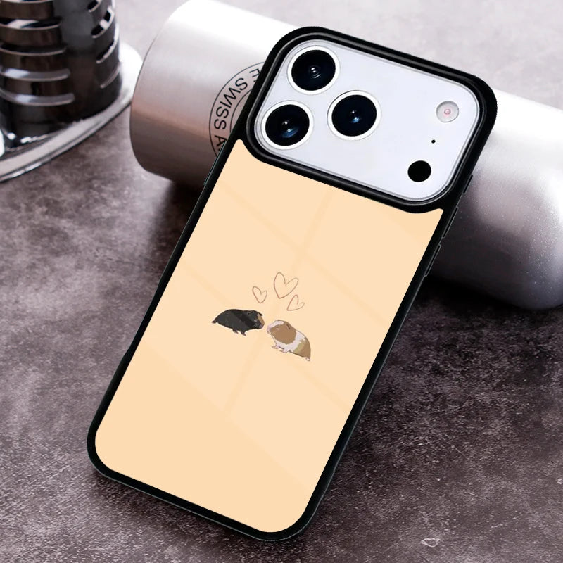Guinea Pig Hamster Cute Phone Case for iPhone 17 16 15 Pro Max Air 14 13 12 11 Plus Shockproof Cover