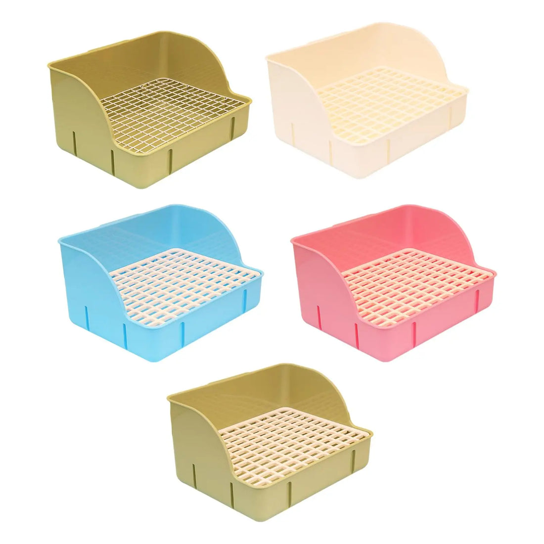 Rabbit Litter Box Small Animals Litter Tray Corner Toilet Box for Ferrets