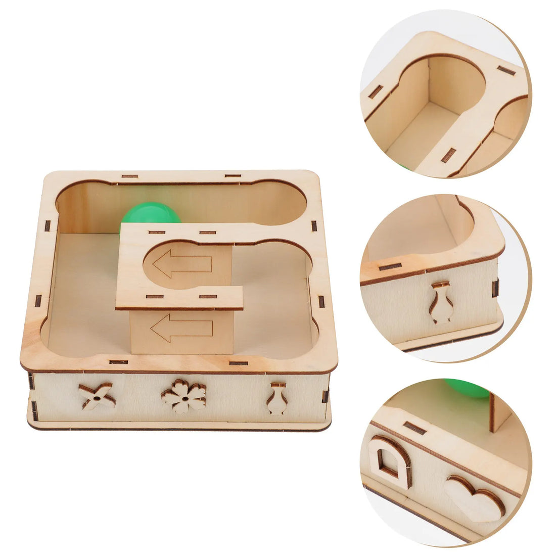 Hamster Maze Wooden Labyrinth Safe Bite Resistant Exercising Natural Small Pet Habitat Hedgehog Gerbil Mice Labyrinth Play