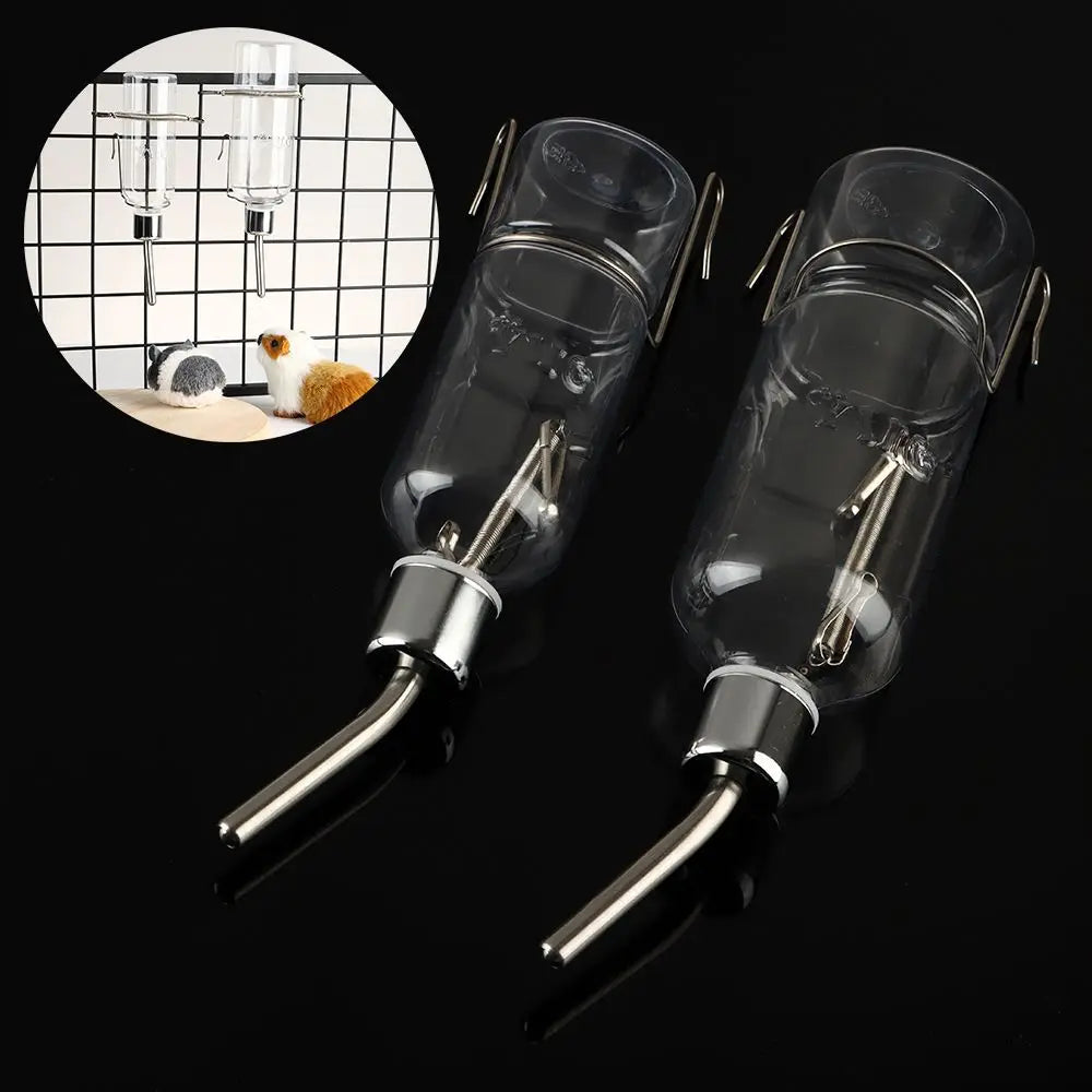 Automatic water bottle for rabbits, hamsters, guinea pigs, and other small pets. for Burrowly small pet care.
