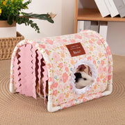 Hamster Shelter Small Rabbit/Dutch Pig/Guinea Pig Triangle Tassel Shelter Small Animal Cage Decoration Small Pet Nest Decoration