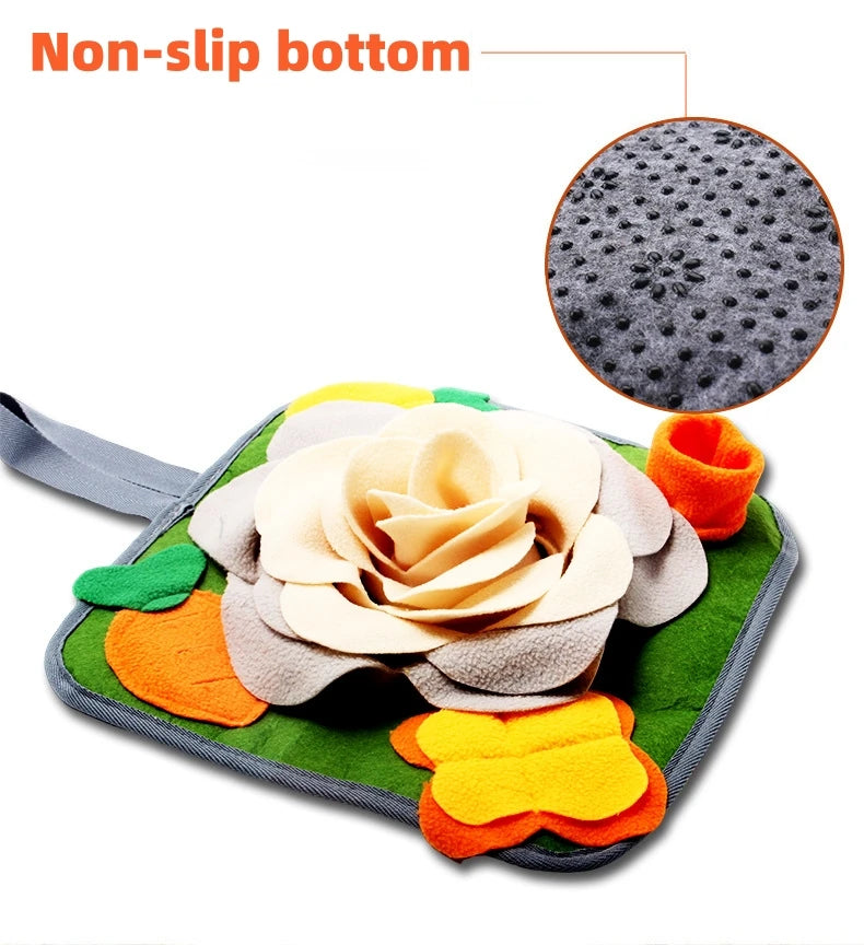 Non-toxic Felt Rose Snuffle Mat Rabbit Guinea Pig Foraging Enrichment