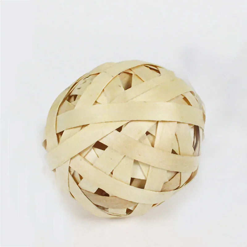 Natural Grass Weaving Chew Ball for rabbits, guinea pigs, hamsters, and chinchillas from Burrowly small pet supplies.