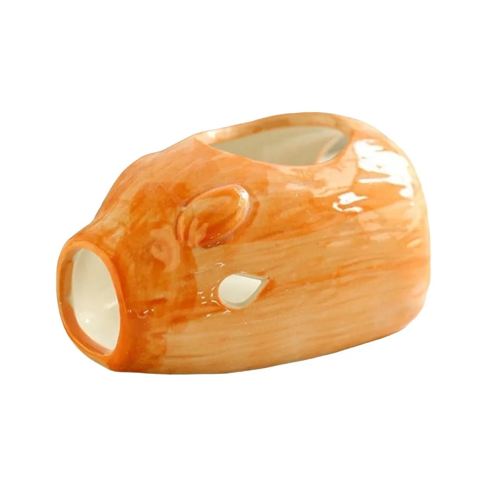 Pet Furniture Mushroom Shaped Ceramic Hamster Hideout Cute Chew-proof