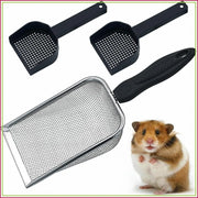 Hamster Metal Litter Scoop for Sandbath Box 3PCS Mesh Scooper Accessories for Guinea Pig, Gerbil, Rabbits, Small Animals