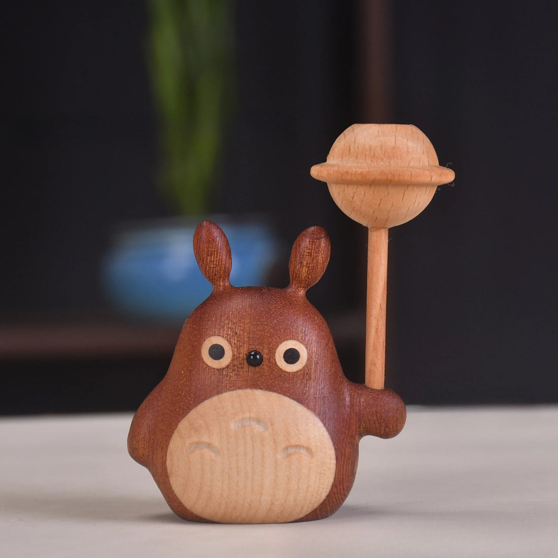 Hand Handle Windmill Chinchilla Cute Cartoon Car Ornament Toy Wooden