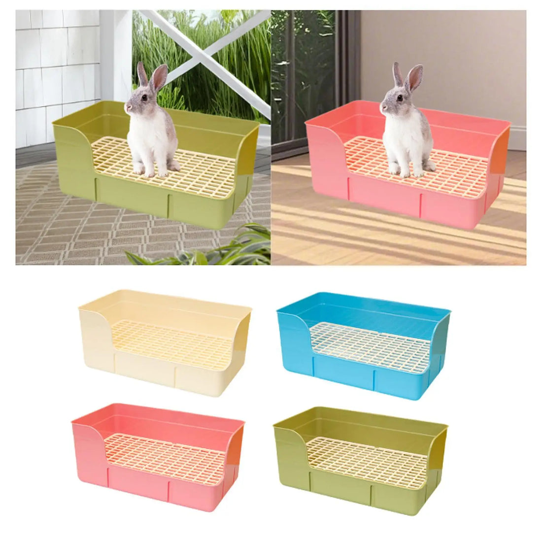 Pet Rabbit Litter Box Animal Bathroom Supplies Rabbit Urinal Tray Pet for Burrowly bedding & substrates and small pet care.