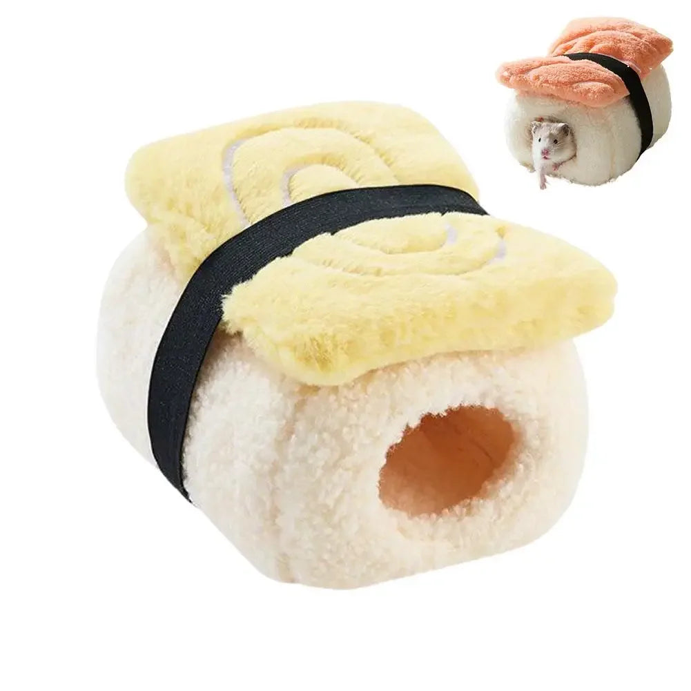 Hamster Sushi Cotton Bed Warm Winter Shelter, Golden Home Special Small Winter Winter Supplies, Bear Pet T5W3
