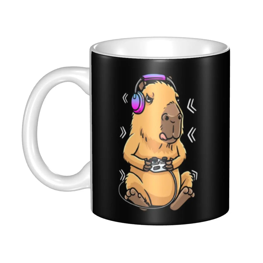 Custom DIY Capybara Giant Cavy Rodent Gamer Gaming Ceramic Mugs Customized Coffee Cup Creative Present