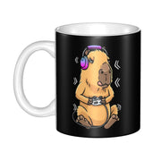 Custom DIY Capybara Giant Cavy Rodent Gamer Gaming Ceramic Mugs Customized Coffee Cup Creative Present