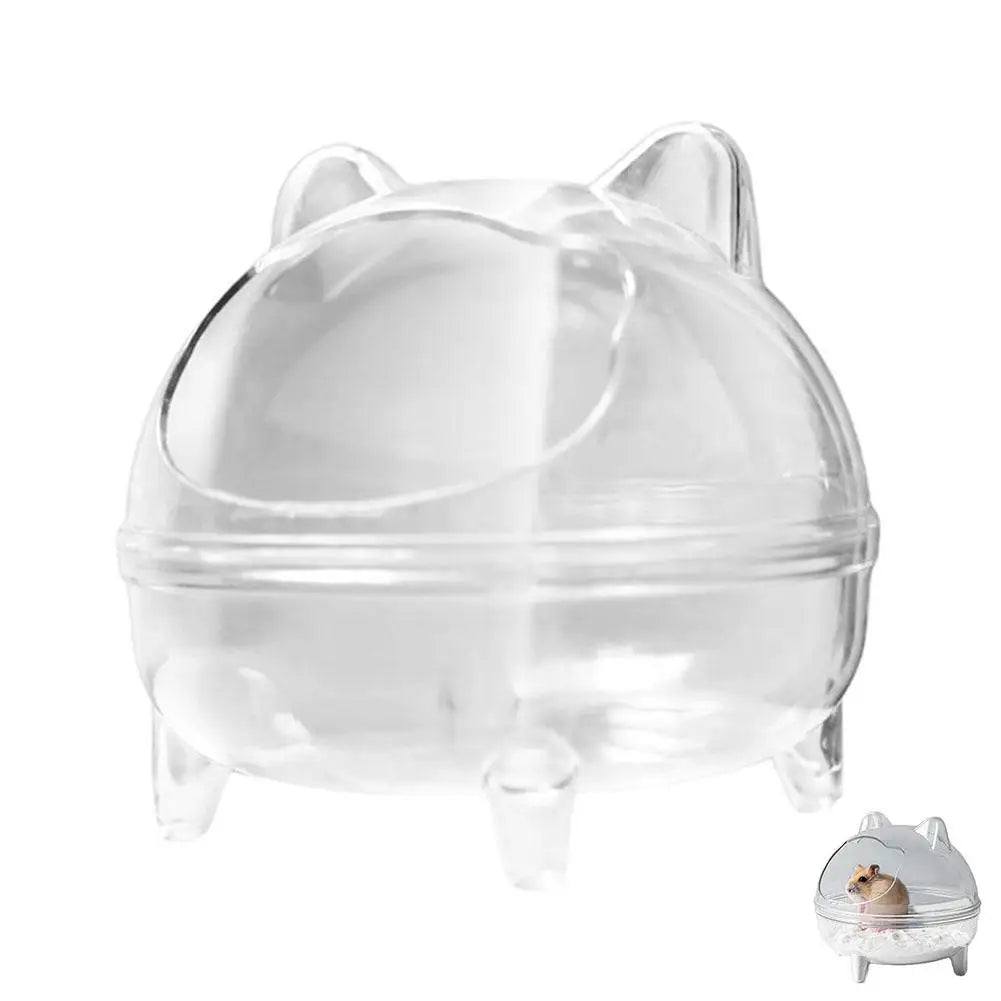 S/m/l Transparent Hamster Sand Bath Mouse Box Plastic Small Bathtub
