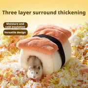 Hamster Sushi Cotton Bed Warm Winter Shelter, Golden Home Special Small Winter Winter Supplies, Bear Pet T5W3