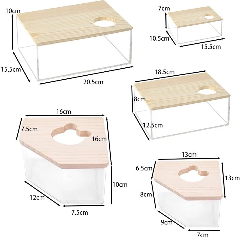 Acrylic Hamster Sand Bath Box Bedding & Substrates