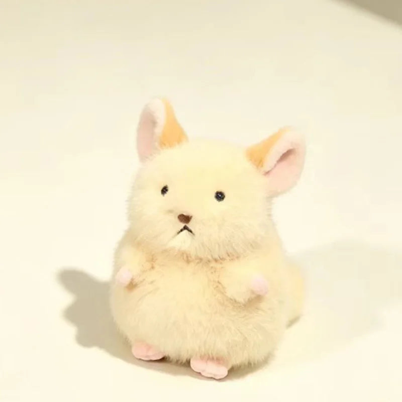 Cute White Baby Hamster Plush Toy Adorable Pet Degu Stuffed Animal Soft Doll Mouse Plushie For Girl Boy