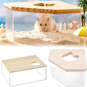 Acrylic Hamster Sand Bath Box Bedding & Substrates for Burrowly bedding & substrates and small pet care.