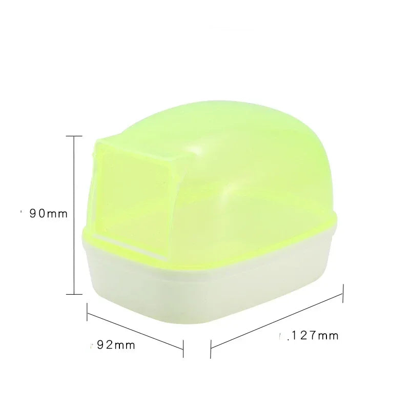 Dust-free Hamster Bathroom Sauna Room with Door Small Pet Rat Sand Bath