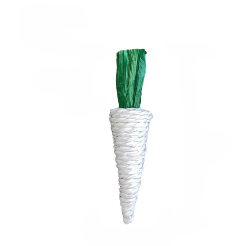 Natural Woven Vegetable Chew Sticks for Small Pets for rabbits, hamsters, guinea pigs, and gerbils from Burrowly small pet supplies.