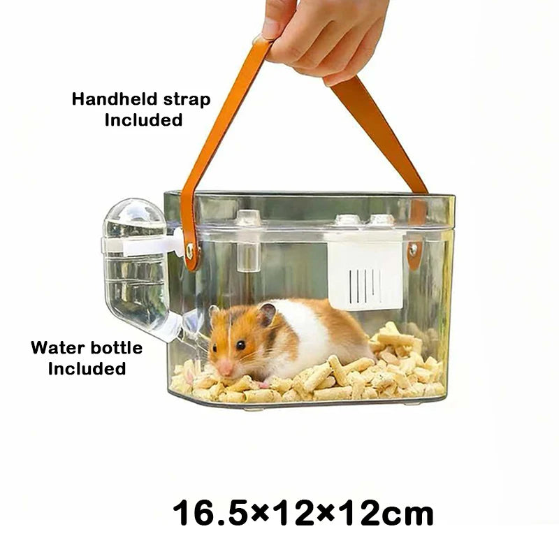 New Hamster Outdoor Carrier Cage PortableHamster Cage Transparent Large Hamster BiroCage Pet Supplies Outdoor Bird Accessories