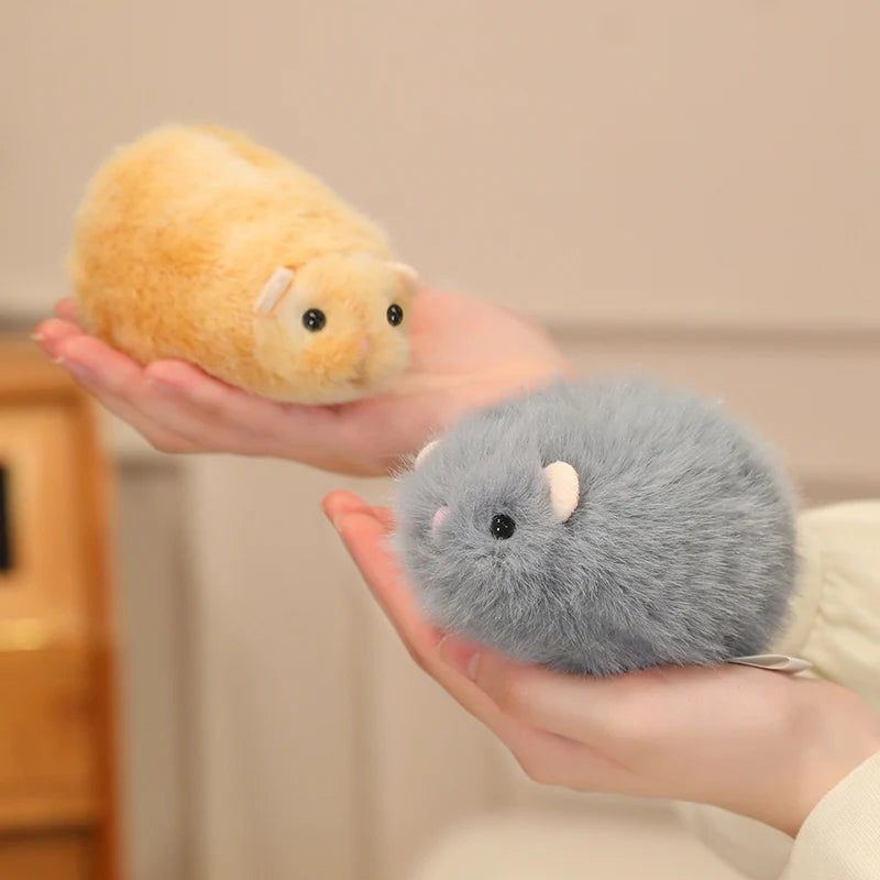 Cute Soft Golden Hamster Plush Toy Stuffed Animal Small Pet Plushie Squishy Huggable Gift for Kids Hamster Lovers