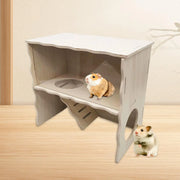 Wooden Guinea Pig House Pet Animal Hide Hideout Gerbils Chamber Hut Cozy for Burrowly cozy hides and small pet care.