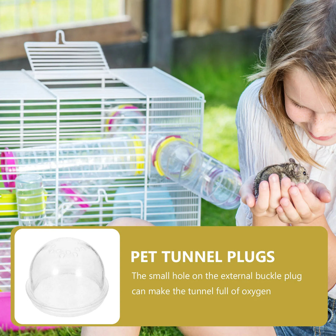 3Pcs Pet Cage External Tunnel Plugs Oxygen Hole Interface for Hamsters Gerbils Mice Cage Pet Tunnel Accessories