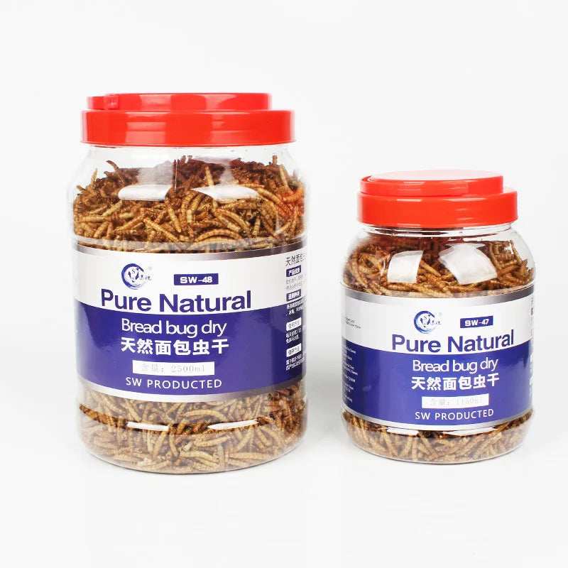 SW Multi-Pet Insect Treats - Dried Mealworms for Hamsters, Mynah Birds, Hedgehogs, Arowana & Turtles (High-Protein Snack)