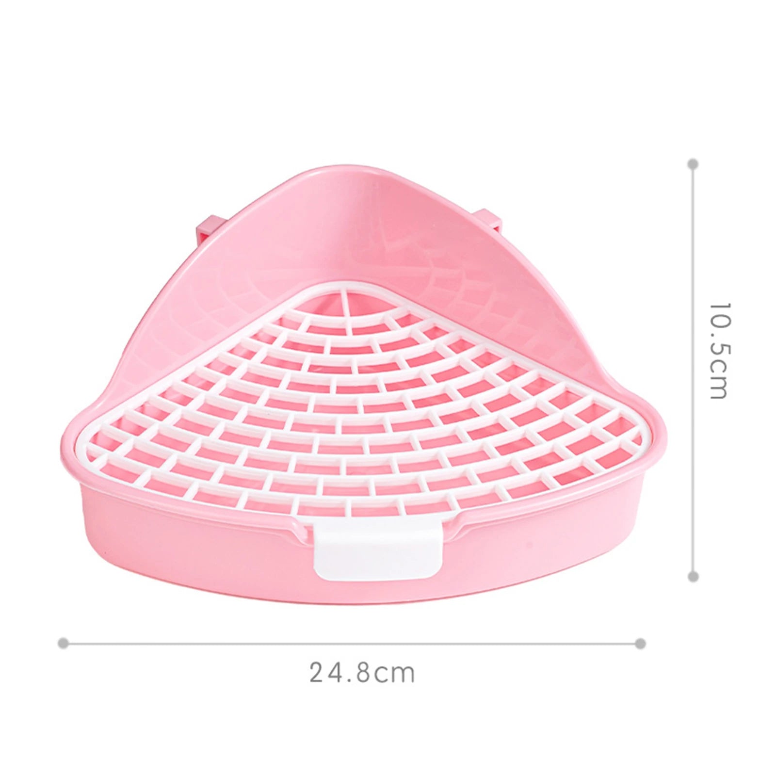 Bunny Corner Potty Trainer Tray for rabbits, ferrets, hamsters, and guinea pigs from Burrowly small pet supplies.