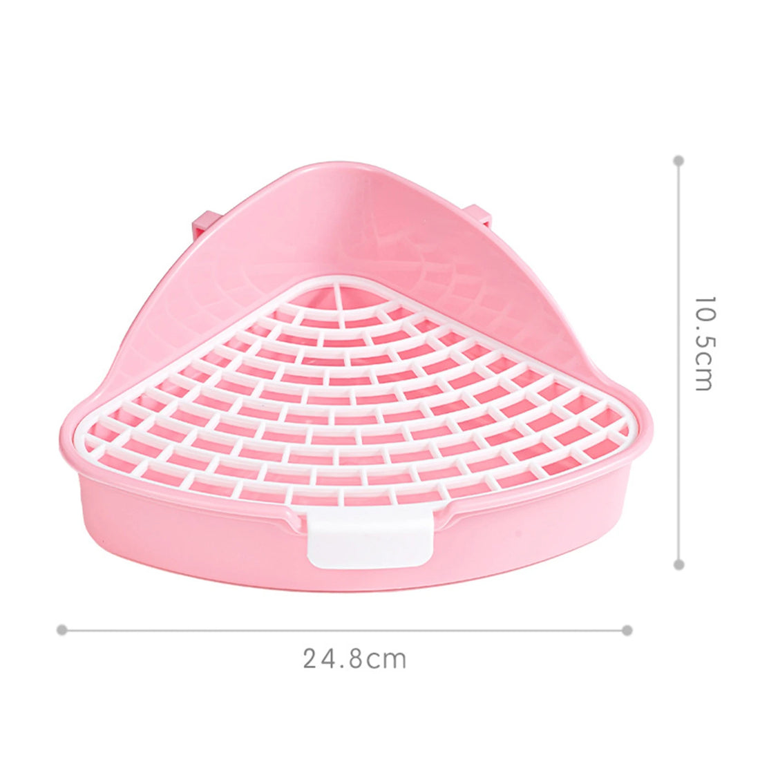 Bunny Corner Potty Trainer Tray for rabbits, ferrets, hamsters, and guinea pigs from Burrowly small pet supplies.