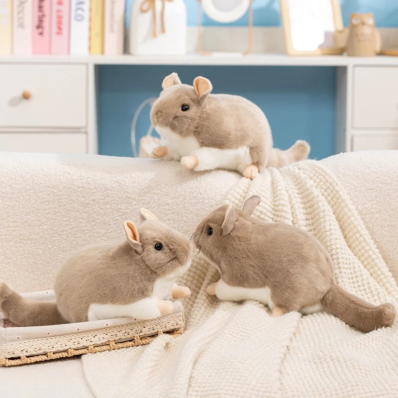 1Pc 40CM Lovely Chinchilla Plush Toy Stimulate Chinchilla Plushie Doll Stuffed Soft Animal Toy Kawaii Mouse Toy Gift