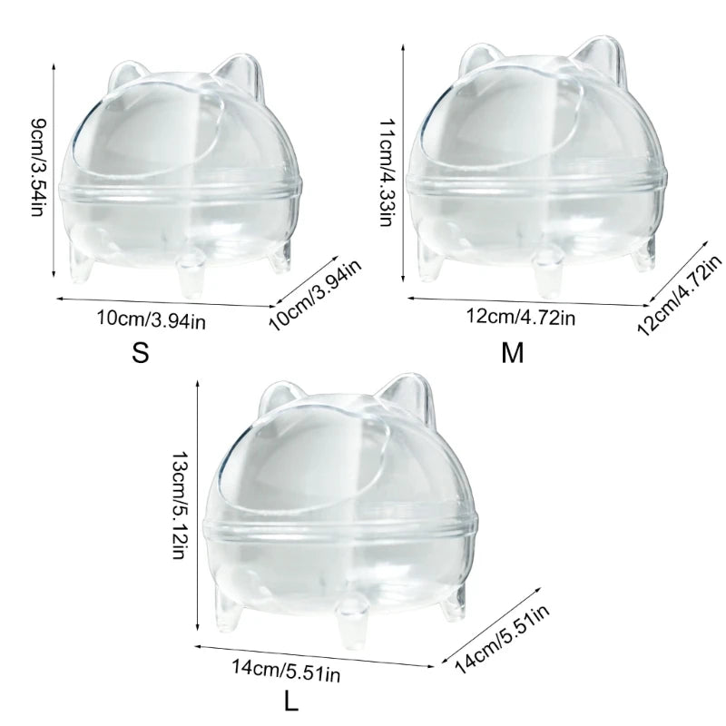 Clear View Durably Pet Hamster Sand Bath Essential for Comprehensive Pet