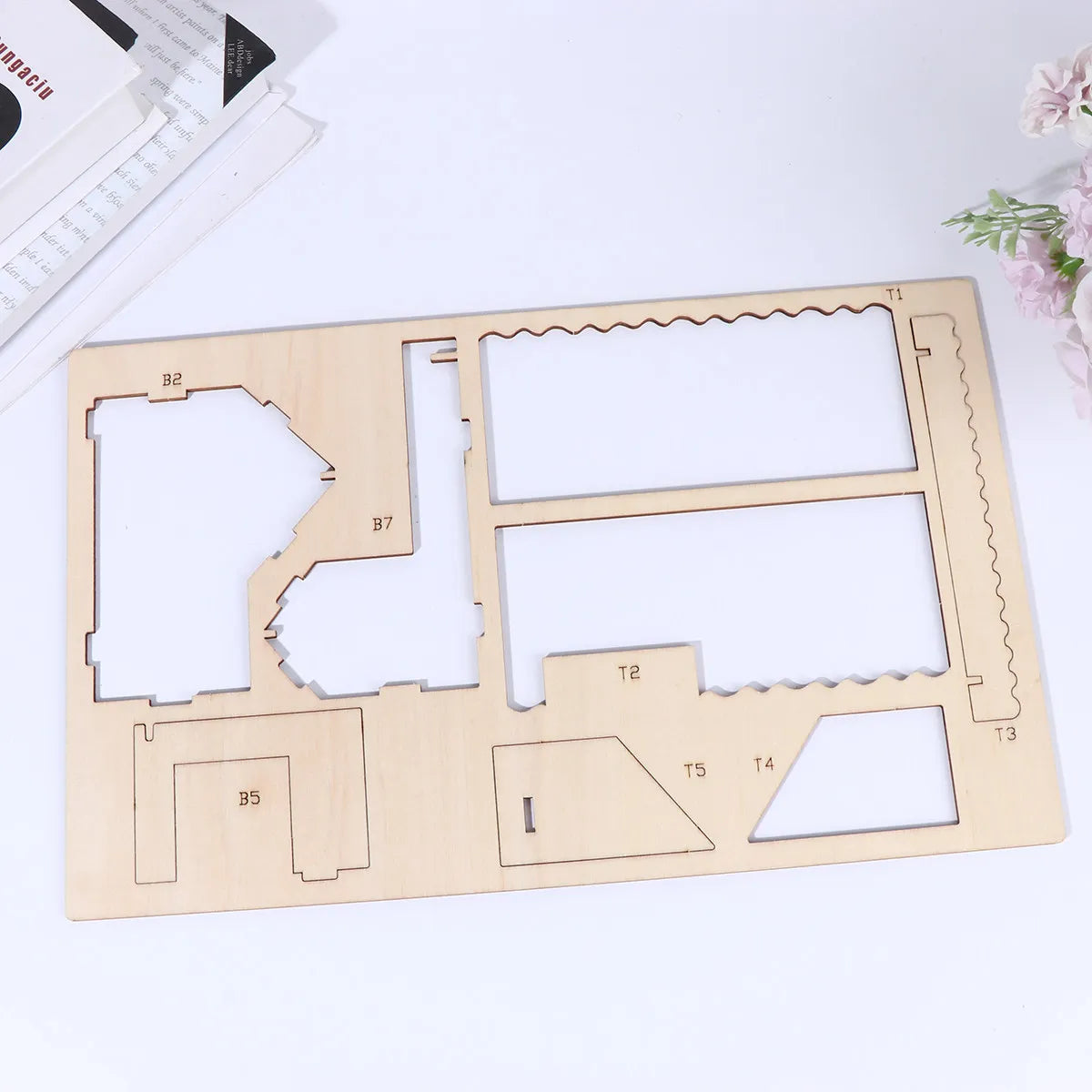 Wooden Cabin Hamster Natural Solid Wood Color DIY Painting Double Layer Villa for Hamsters Gerbils Rats with Ladder Board