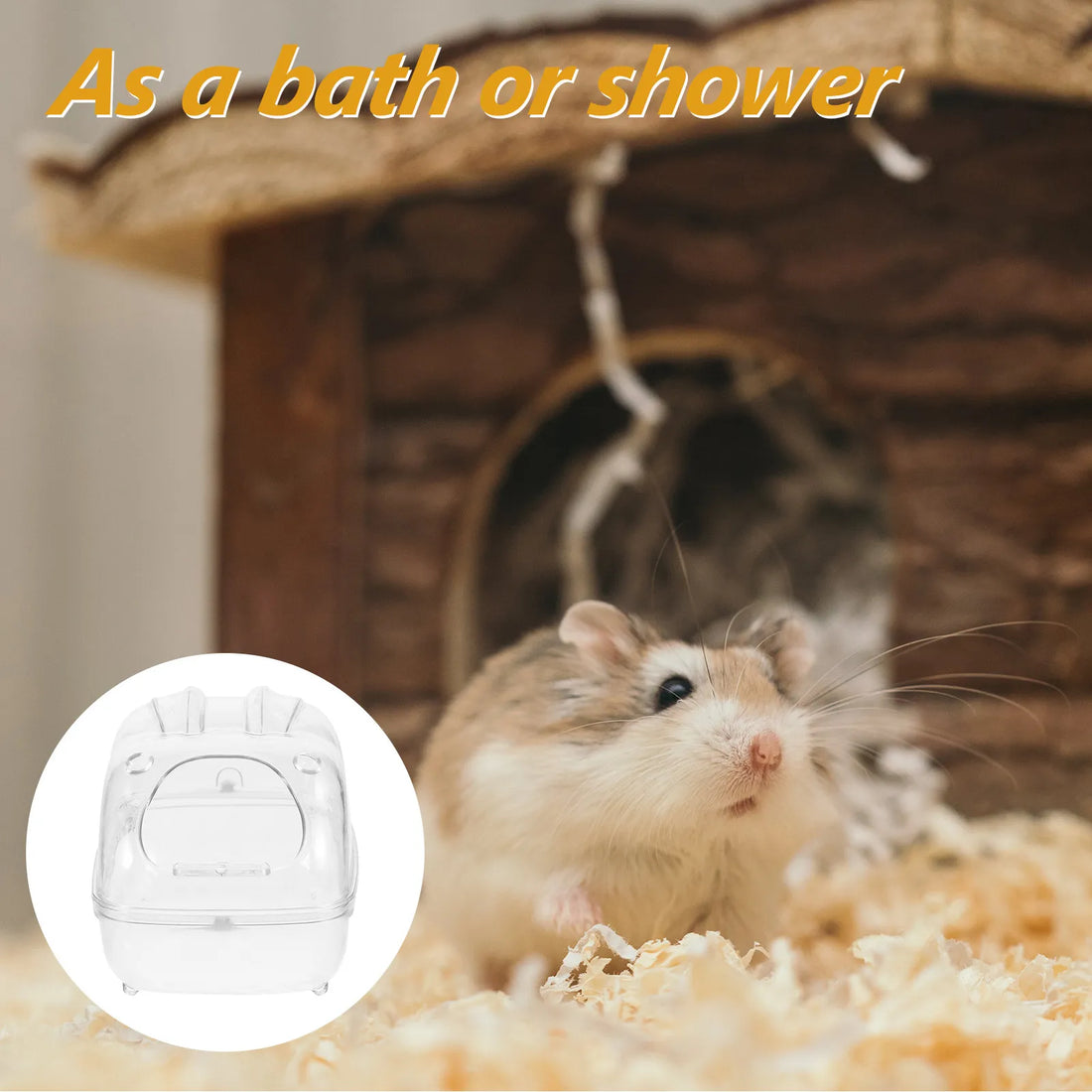 Acrylic Hamster Sand Bathtub Compact Hamster Bathroom for Chinchilla Dust